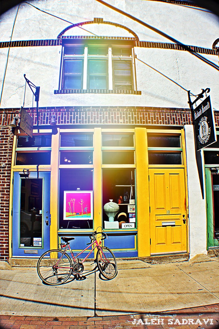 yellow door pink bike