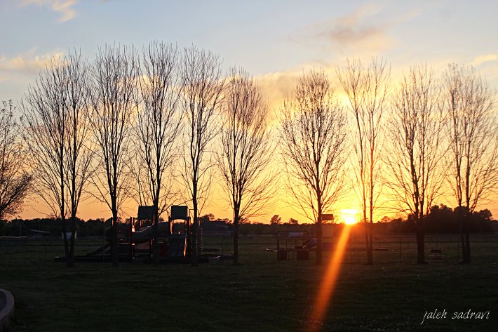 playground sunset